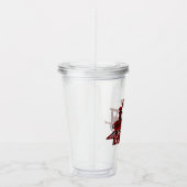 Gestreepte trein gepersonaliseerd acryl drinkbeker (Rechts)