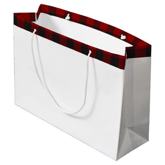 Gestreepte trein gepersonaliseerd groot cadeauzakje (Achterkant Gekanteld)