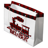 Gestreepte trein gepersonaliseerd groot cadeauzakje