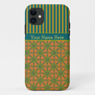 Gestreepte Tribal, Roest, Groen, Blauw iPhone 5/5s iPhone 11 Hoesje
