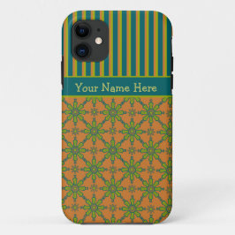 Gestreepte Tribal, Roest, Groen, Blauw iPhone 5/5s 11 Hoesje