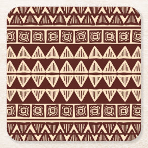 Gestreepte Tribal: sierkunst. Kartonnen Onderzetters