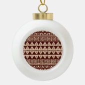 Gestreepte Tribal: sierkunst. Keramische Bal Ornament (Voorkant)