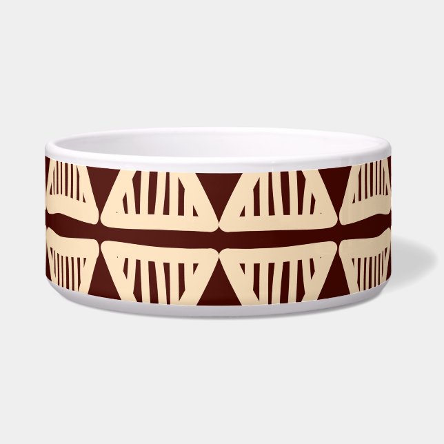 Gestreepte Tribal: sierkunst. Voerbakje (Voorkant)