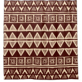 Gestreepte tribale sierpatronen douchegordijn (Voorkant)