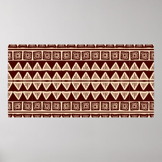 Gestreepte tribale sierpatronen poster (Voorkant)