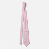 Gestreepte tweekleurige pastel roze crème stropdas (Achterkant)