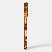 Gestreepte uil en Zinnia bloemen Case-Mate iPhone Case (Achterkant / Rechts)