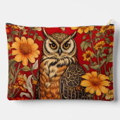 Gestreepte Uil En Zinnia Bloemen Etui (Achterkant)