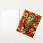 Gestreepte uil en Zinnia bloemen Planner (Display)