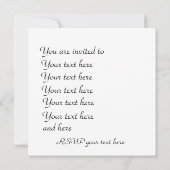 gestreepte uitnodiging met aangepaste foto en teks (Achterkant)