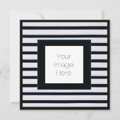 gestreepte uitnodiging met aangepaste foto en teks (Voorkant)