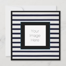 gestreepte uitnodiging met aangepaste foto en teks