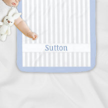 Gestreepte Ultra Soft Kindernaam Deken