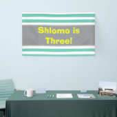 Gestreepte upsherin party spandoek (Beurs)