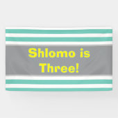 Gestreepte upsherin party spandoek (Horizontaal)