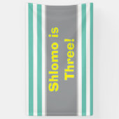 Gestreepte upsherin party spandoek (Verticaal)