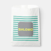 Gestreepte upsherin party-voorkeurzakken bedankzakje (Voorkant)