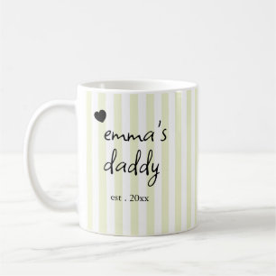 Gestreepte Vaderdag Koffiemok Papa Sinds