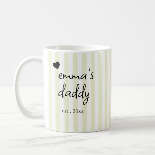 Gestreepte Vaderdag Koffiemok | Papa Sinds (Links)