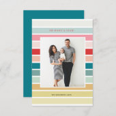 Gestreepte vakantie Kaart (Voorkant / Achterkant)