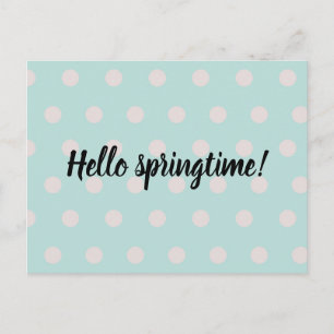 gestreepte veer pastel turquoise briefkaart