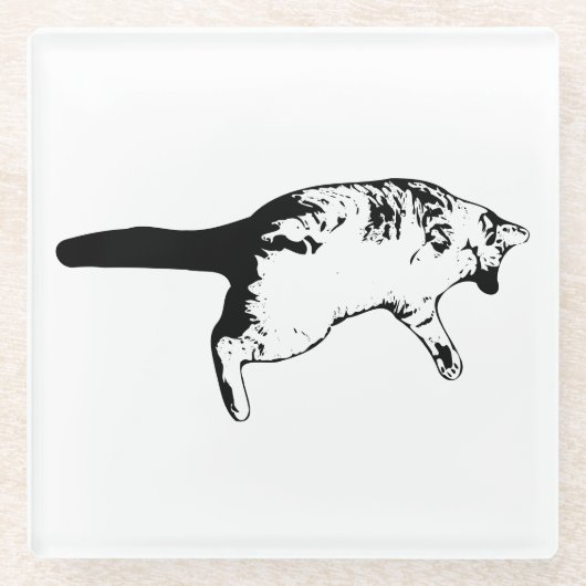 Gestreepte verrassing voor uw tafel glazen onderzetter (Voorkant)