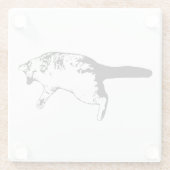 Gestreepte verrassing voor uw tafel glazen onderzetter (Achterkant)