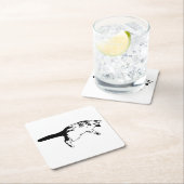 Gestreepte verrassing voor uw tafel kartonnen onderzetters (Insitu)