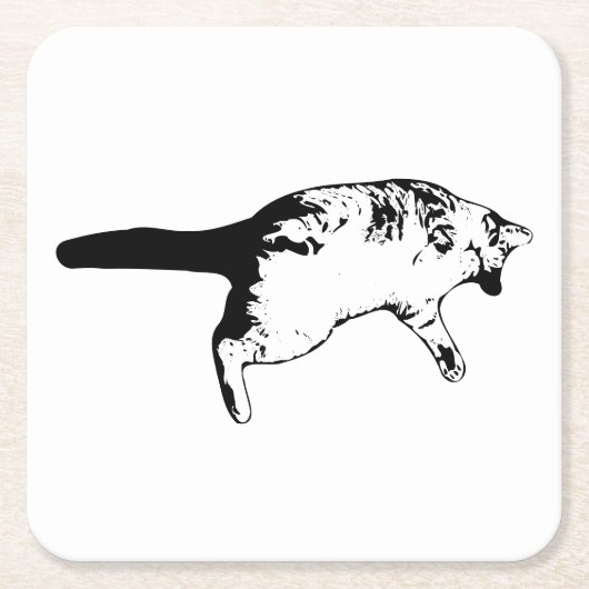 Gestreepte verrassing voor uw tafel kartonnen onderzetters (Voorkant)