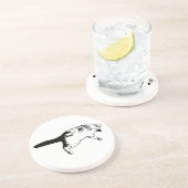 Gestreepte verrassing voor uw tafel zandsteen onderzetter (Zijkant)