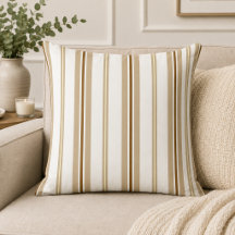Gestreepte Verticale Beige + Donkerbruin + Witte E