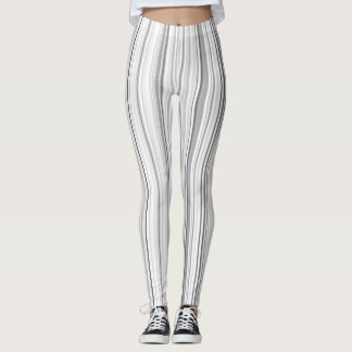 Gestreepte verticale strepen wit grijs licht grijs leggings