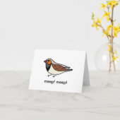 Gestreepte Vink Notecard Kaart (Gele Bloem)