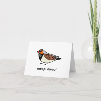 Gestreepte Vink Notecard Kaart