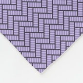 Gestreepte visgraatlavendel fleece deken (Hoek)