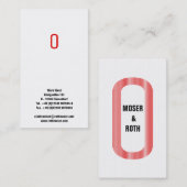 Gestreepte Visitekaartje (Voorkant / Achterkant)