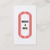 Gestreepte Visitekaartje (Achterkant)