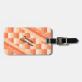 Gestreepte vlammen van een kaars kleuren bagagelabel (Voorkant horizontaal)