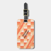 Gestreepte vlammen van een kaars kleuren bagagelabel (Voorkant verticaal)