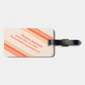 Gestreepte vlammen van een kaars kleuren bagagelabel (Achterkant horizontaal)