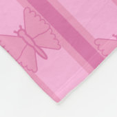 gestreepte vlinder fleece deken (Hoek)