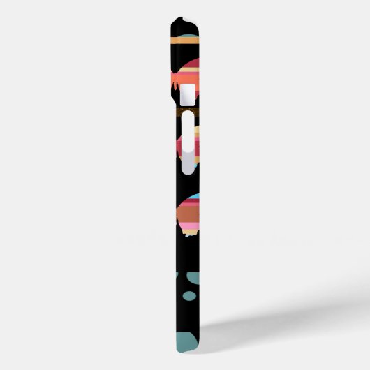 Gestreepte vlinders en cirkels Case-Mate iPhone case (Achterkant / Links)