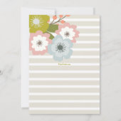 Gestreepte voorjaarsuitnodiging kaart (Achterkant)