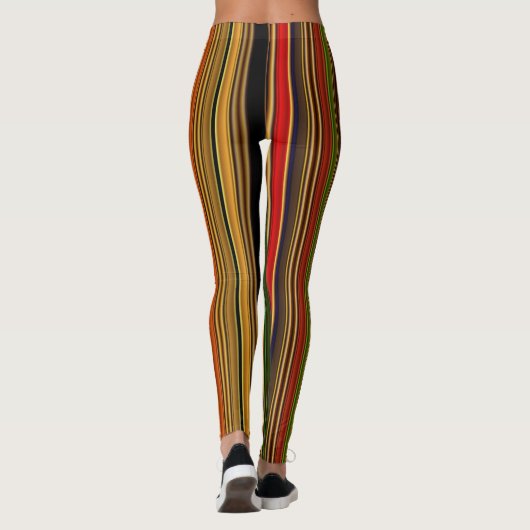 Gestreepte vrouwelijke Leggings (Achterkant)