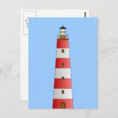 Gestreepte vuurtoren briefkaart (Voorkant / Achterkant)