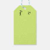 Gestreepte Waterverf Limoen Cadeaulabel (Achterkant)