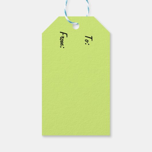 Gestreepte Waterverf Limoen Cadeaulabel (Achterkant)