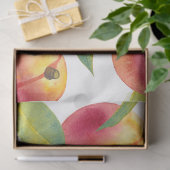 Gestreepte Waterverf perziken Fruit Tissuepapier (Geschenk)