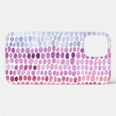 Gestreepte Waterverf: Roze Grijze Polka Case-Mate iPhone Case (Achterkant (horizontaal))